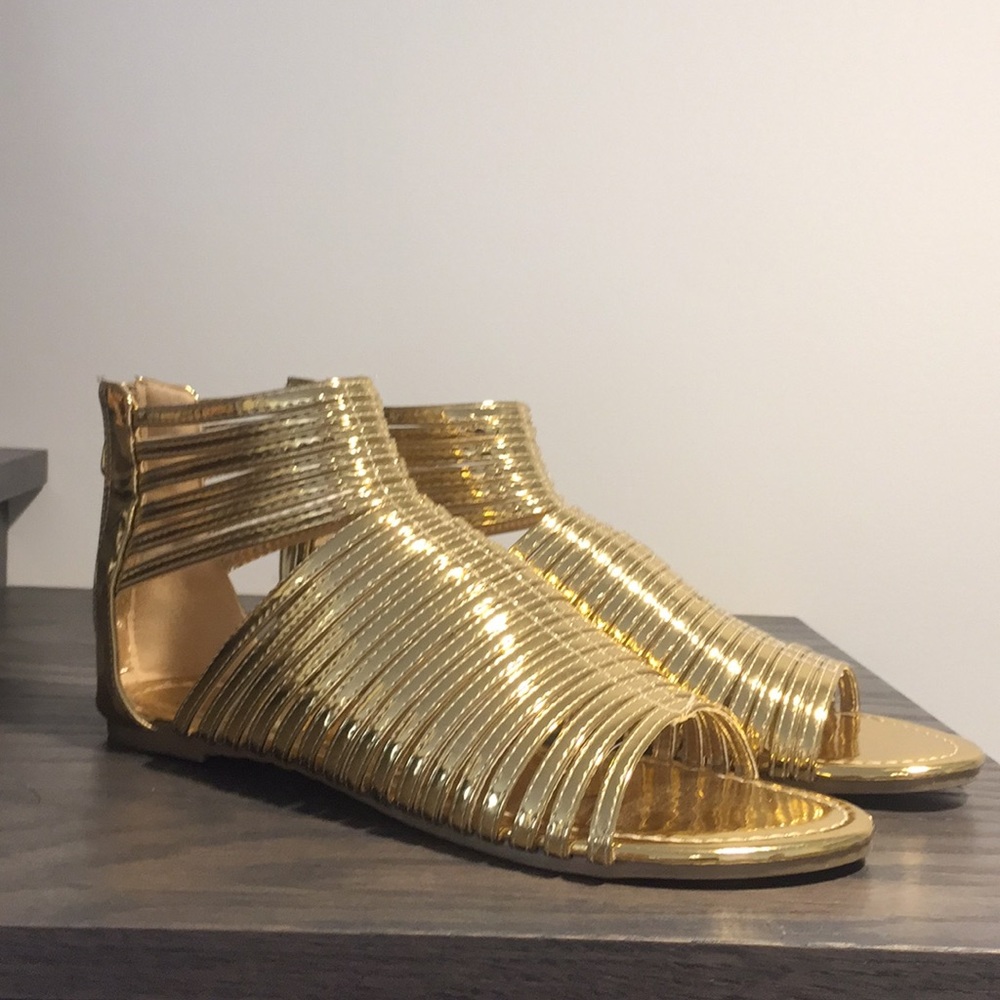 Gold Gladiator Sandals